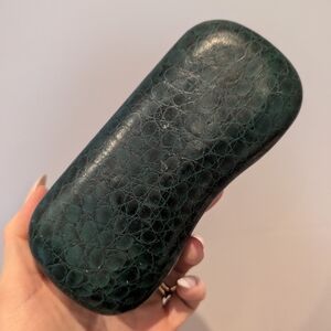 Green Textured Eyeglass Case
